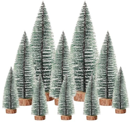 Weihnachtsbaum,Mini Weihnachts Baum,Christmasbaum Mini Grün,Weihnachtsbaum Miniatur,Künstlicher Weihnachtsbaum,Weihnachts Baum klein,Künstlich Klein Weihnachtsdeko (Grün-d, 10 Stück)