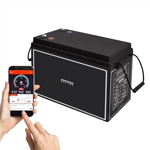 Syntrox Germany Lithium LiFePO4 Wohnmobil Batterie, Bluetooth-Überwachung, Geringes Gewicht, Hohe Kapazität, Lange Lebensdauer, Zuverlässige Energiequelle (150Ah)