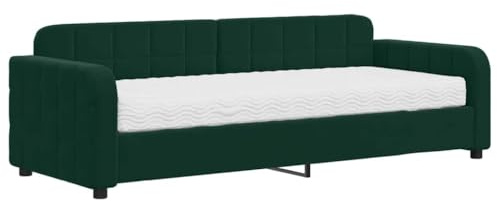 vidaXL Tagesbett mit Matratze Dunkelgrün 80x200 cm Samt