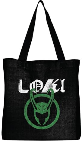 Marvel Loki TV Show BWLOKIMBB001 Uni Tote Bag, Schwarz, Größe TU, Schwarz, 38 X 42 CM, Utility