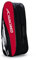 HUNDRED Cosmogear Badminton Kit-Tasche (Schwarz/Rot) | Doppelter Reißverschluss | Tasche mit Reißverschlusstasche vorne | Material: Polyester | Gepolsterte Rückengurte | Einfacher Tragegriff