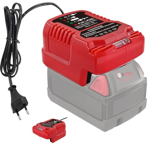 Cargador de repuesto para Milwaukee M18 18 V, 2 A, adaptador de batería para batería Milwaukee M18 de iones de litio 48-11-1850