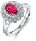 JIANGXIN Damen Armbänder 925 Sterling Silber Verstellbar Funkeln Kreierter Rubin Prinzessin Diana Armband Frauen Schmuck für Mama Frau Mädchen mit exquisiter Schmuckbox