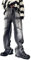 Baggy Jeans Herren Print Stretch Wide Leg Hip Hop Breite Jeans Herrenjeans Verschleißfest Straight Relaxed Fit Baggy Hose Vintage Y2K Atmungsaktiv Loose Fit Jeanshose Streetwear