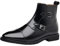 Jamron Uomo Elegante Stivaletti a Punta Stivali con Fibbia Cerniera Pelle Sintetica Stivali da Sera Nero SN0711146 EU42