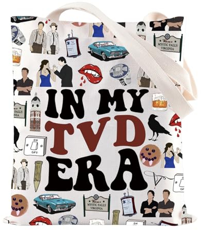 TVD Tragetasche - Vampirfilm Inspiriertes Geschenk, Wiederverwendbare Einkaufstasche, TVD-Merch, TV-Tragetasche, 32*37CM