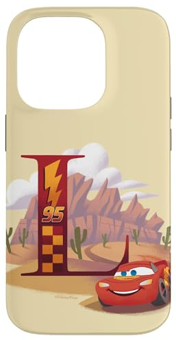 Hülle für iPhone 14 Pro Disney & Pixar Alphabet Monogramm Buchstabe L Lightning McQueen
