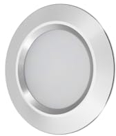 LEDUX 3W Mini LED-Einbauleuchten, Silber, Möbelleuchten, 12 V, Unterschrankbeleuchtung, CRI 95, Warmweiß für Wohnmobil, Gartenhaus, Boot und Küche (Ohne Netzteil, 1x Minispot)
