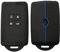 Lot de 2 Coques de clé de Voiture pour Renault Clio Megane Koleos Kadjar Kangoo Twingo Talisman Captur Espace Dacia Duster Coque- Coque de clé en Silicone - 3 Boutons (Bleu Foncé)