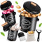 BARAKYEG Aufbewahrungsbox 3er Set,Kartoffel Aufbewahrungsbox,Zwiebel Aufbewahrung,Sparschäler,kartoffelsack,Vielseitiges Länger Frisch vorratsdosen Set für Kartoffeln, Zwiebeln,360° Belüftung,Schwarz