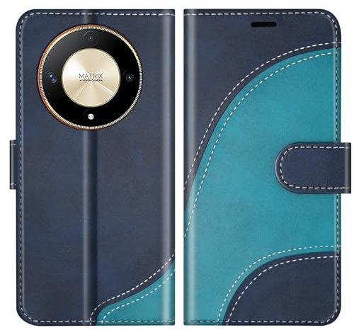 BoxTii Cover per Honor Magic 6 Lite 5G / Honor X50 / Honor X9B, Custodia in PU Pelle Portafoglio, Magnetica Cover a Libro con Slot per Schede per Honor Magic 6 Lite 5G / X50 / X9B, Blu