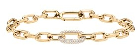 Daniel Wellington Crystal Link Armband 175 316L Edelstahl mit Pvd Plated Gold & Kristall verzierte Ringe in Gold Plated Brass Gold