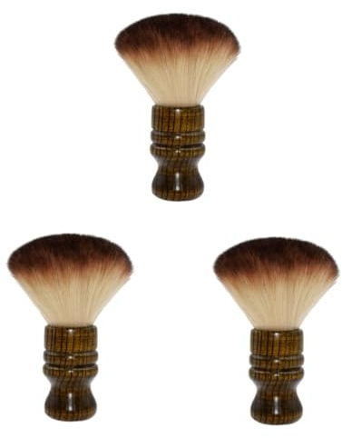 FRCOLOR Lot de 3 brosses de coiffeur Brosse de nettoyage pour la maison Brosse de coupe de cheveux Plumeau Torchons pour la cuisine Appareil de coiffure Brosse à raser Brosse à poussière en bois
