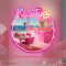 DAKABUKA Panneau lumineux néon en acrylique rose avec LED alimenté par USB pour chambre à coucher, salon de beauté, salon, chambre de fille (35,6 x 33 cm)