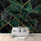 Fototapete Marmor Geometrisch Grün 350x256 cm Vlies Tapete 3D Effekt Moderne Wandtapete Dekoration, für Wohnzimmer Schlafzimmer TV-Hintergrund Wanddeko Wallpaper