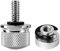 T TAKONE Accessori Harley Davidson - 1 Set di viti per sedile moto in alluminio, con clip a C e vite zigrinata per un fissaggio sicuro del sedile della moto (argento)