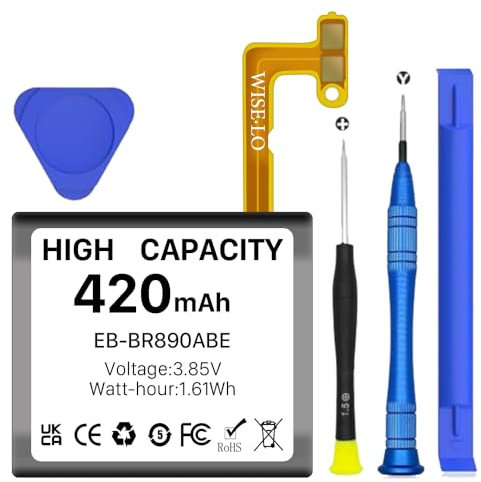 [420mAh] Akku für Samsung Galaxy Watch 4 Classic, EB-BR890ABY Ersatzakku mit Hoher Kapazität für Samsung Galaxy Watch 4 Classic SM-R890 SM-R895 (46mm) SM-R870 SM-R875 (44mm) mit Reparaturwerkzeugen