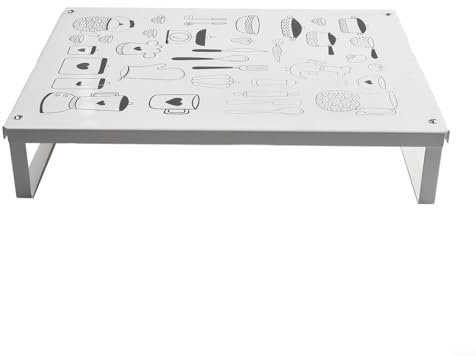 Grille métallique sécurisée pour four à micro-ondes compatible avec différentes plaques à induction (blanc)