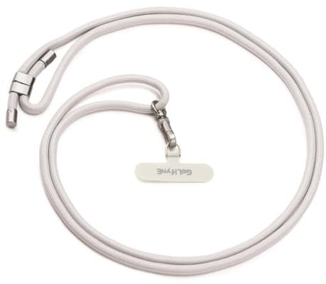 Golifyne Handykette Universal zum Umhängen | Handyband Kordel Kette für Outdoor, Reise, Unterweg Handy-Halterung | Phone Lanyard + Klebefrei Pad für alle Smartphone (ohne Hülle) - Grau