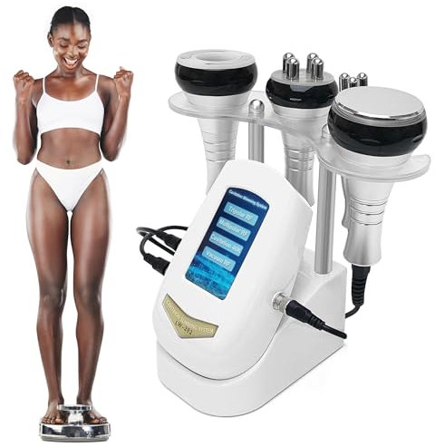 Elitzia 4 in 1 Cavitation Machine Fat Burning 40K Cavitation Machine Tightening Body Vacuum Massager Salon Spa Device For Body Cavitation Home ETLW202