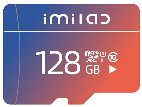 IMILAB 128GB microSDXC UHS-I Memory Card, U3, A2, V30, Class 10, Micro SD Card Compatible with IMILAB Security Camera
