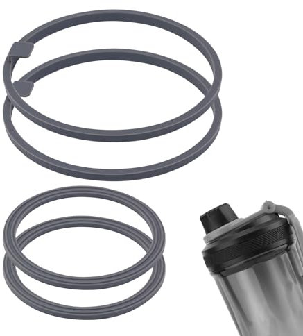 4 Pcs Gasket Replacement for VOLTRX Electric Protein Blender Shaker Bottle 24oz, Silicone Sealing Ring Gaskets Seal Parts Leak-Proof Replacement Seal Part for Spout Lid BPA-Free