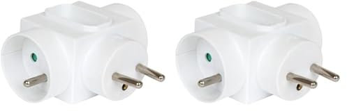 DEBFLEX Rallonge Electrique MultIPrise - Triplette 2X16A+1X6A Carré Blanc Latérale 714790