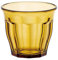 PEGANE Boîte de 24 verres JIN 16cl, de dimension 7,5 x 7 cm, pour jus, thé ou eau, en verre transparent marron