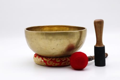 Amilav Collections Large Tibetan Singing Bowl, Hand Hammered, Ideal for Meditation, Yoga, Sound Bathing, Mindfulness, Relaxation