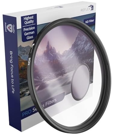 REFLEX CAMERA 67mm ND8 (3 Stop) ND Objektiv Filter DSLR Kamera Filter 3 Stop Light Reduction für Smooth Motion & verschwommene Hintergründe Premium deutsches optisches Glas mit Nano-Beschichtung
