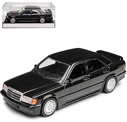 Mercedes-B C-Klasse 190E W201 2.3-16V Schwarz 1982-1993 1/43 Norev Modell Auto mit individiuellem Wunschkennzeichen