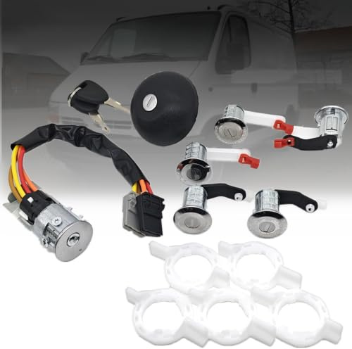 Schloss Set Schlösser Zündschloss Tankdeckelschloss Schlüssel kompatibel mit Renault Master 2 Opel Movano Interstar 7701471591 7701471592