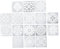 AKOOSY 16 Stück Mandala-vorlage Mandala-schablonen -malerei Malschablonen Für Wände en Formen en Zum Malen Formen Zum Zeichnen Von s Malvorlage Das Haustier