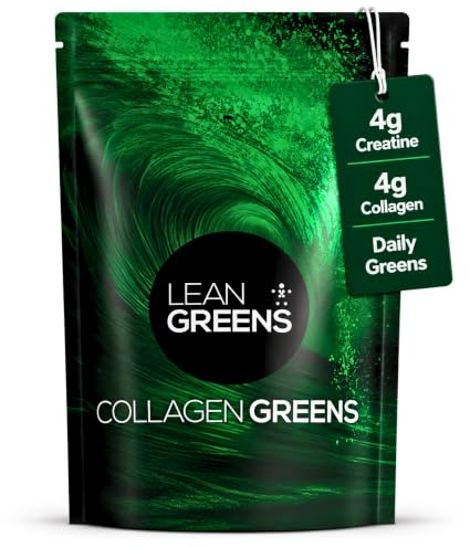 Super Greens Powder with Collagen, Creatine & Daily Greens | 33 Servings, Lean Greens