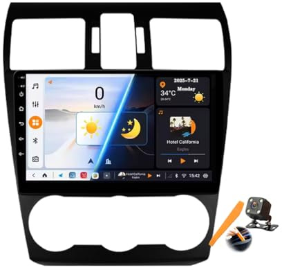 Y400s,YLOXFW Android 15.0 Navi 2 DIN Stereo Ersatz für Su-baru Forester MK/Impreza/Xv Crosstrek 2012-2015 Autoradio Sat GPS Navigation 9 Zoll Cartablet DVD Multimedia Player FM BT Receiver