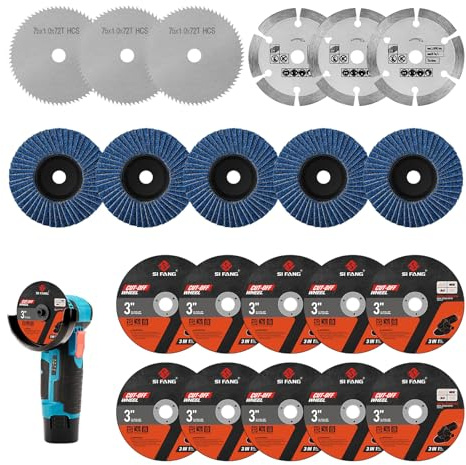SI FANG 21PCS Disques de coupe 76 mm,Disque à Tronçonner Meuler 76 x 10 mm | Mini Disques Découpe Pour Meuleuse D'angle, Set D'disques a Tronconner, Pour Métal,Acier,Fer,Aluminium