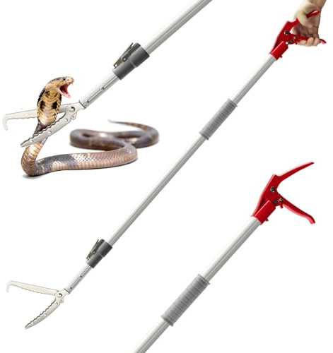 ZeyaHuanMao 88 Snake Tongs - Professional Telescopic Snake Catcher - Heavy Duty Aluminum, Adjustable 55-88 for Safe Reptile Handling