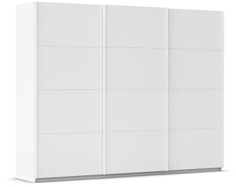 Rauch Möbel KULMBACH, Schwebetürenschrank, Farbe Weiß, Breite 271 cm | Kleiderschrank mit Schwebetüren, Schiebetüren, 3-türig, Zubehör Classic, für Schlafzimmer, Jugendzimmer, Garderobe, Flur