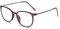 lasree Mode Brille Volle Felgen Kurzsichtig Myopie Alltag Verwendung Mens Womens Fashion Abstand Brille -2.50 Linsen Lila Rahmen Brillen