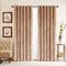 ZIMEL HOMES Champagne Gold Crushed Velvet Readymade Curtains Fully Lined With Eyelet Header Ring Top Luxury (66 x 72)