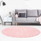 Teppich Einfarbig Rosa - 120 cm Rund - Moderne Flachflor Teppiche Wohnzimmer Jugendzimmer Kinderzimmer
