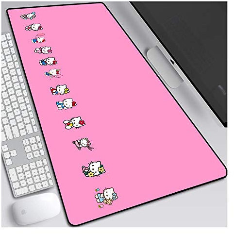 Mouse Mat hello kitty 900X400mm Mouse Pad,Perfect precision and speed Gaming Mouse Mat with 3mm-Thick Base,for notebooks, PC, R
