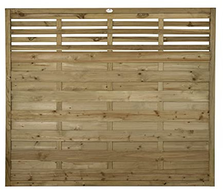Forest Garden 1.8m x 1.5m Pressure Treated Decorative Kyoto Fence Panel - Pack of 3