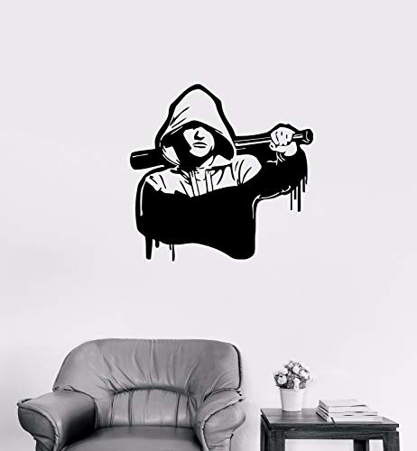 myrockshirt Wandtattoo Aufkleber Bully Bandit Fanat Bita Mafia Gangster Hooligan-Vinyl für alle glatten Flächen UV&Waschanl