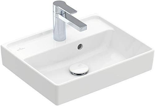 VB Collaro Handwaschbecken 433445 450x370mm Eckig mit Überlauf Weiß Alpin