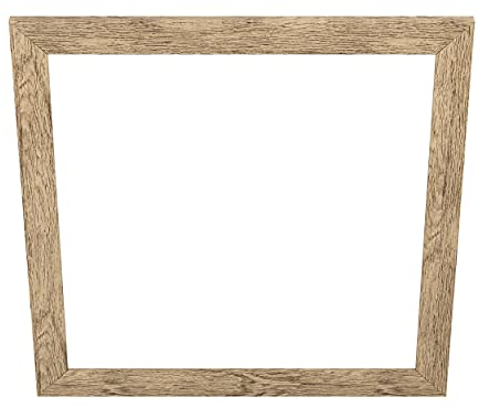 EGLO Deko-Rahmen aus Holz, Zubehör für LED Panel Salobrena 60 x 60 cm, quadratischer Holz-Rahmen in Hell-Braun geflammt