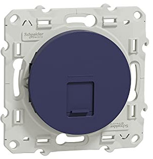 Schneider Electric - Odace, prise RJ45 Cobalt, grade 1 (téléphone) cat. 5 UTP, à vis - S550471