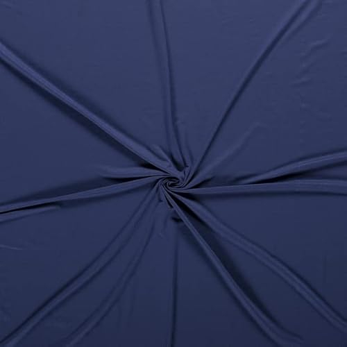 Viskose-Jersey-IDA-200 g/QM-96 Prozent Viskose-Kleiderstoff, Nähen, Stoffe, Viskosestoff-ca.150 cm Breite-50 cm Schritte-Meterware-Oekotex Standard 100 (Jeansblau-6-IDA)