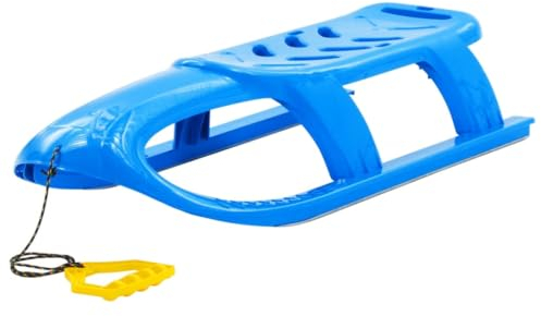 vidaXL Schlitten Rodelschlitten Schneeschlitten Kinderschlitten Lenkschlitten Schneegleiter für Kinder Blau 102,5x40x23cm Polypropylen