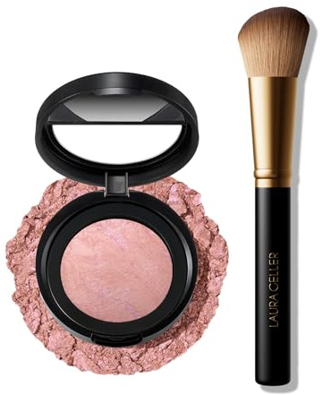 LAURA GELLER NEW YORK Baked Blush-n-Brighten - Ethereal Rose & Marbelized Angeled Blush Brush 2pc Set